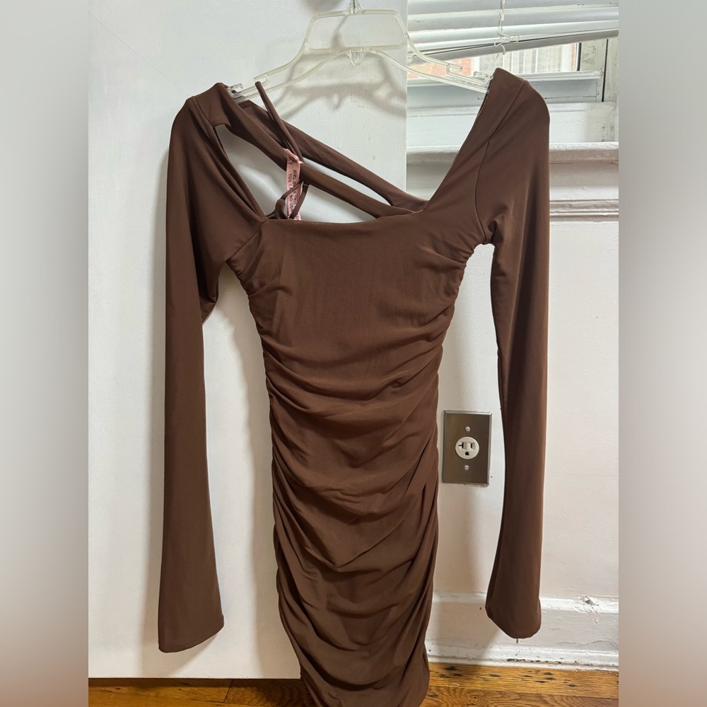 Oh Polly brown mini dress